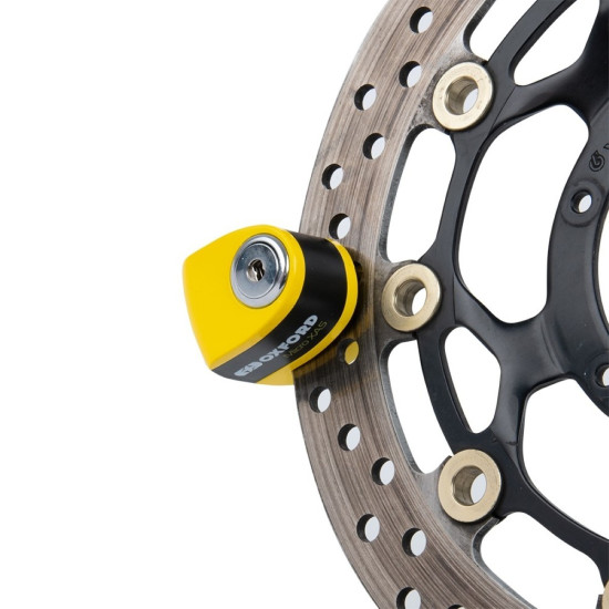 Oxford Micro XA5 Alarm Disc Lock Yellow/Black £54.99 Security - SKU LK213 from RaceLeathers Motorcycle Clothing