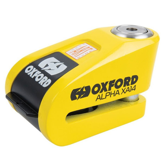 Oxford Alpha XA14 Alarm Disc Lock Yellow/Black