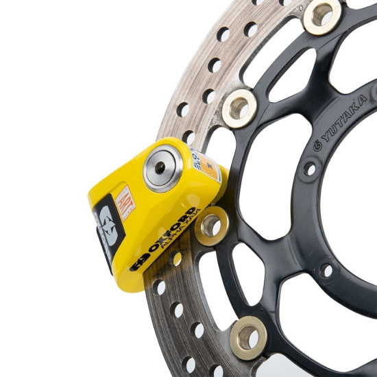 Oxford Alpha XA14 Alarm Disc Lock Yellow/Black £89.99 Security - SKU LK217 from RaceLeathers Motorcycle Clothing