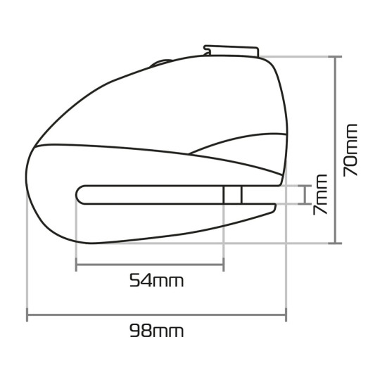 Oxford Screamer7 Alarm Disc Lock Black/Black £49.99 Security - SKU LK289 from RaceLeathers Motorcycle Clothing