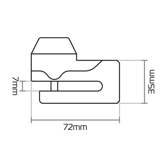 Oxford Mini T Disc Lock Black £26.99 Security - SKU LK292 from RaceLeathers Motorcycle Clothing
