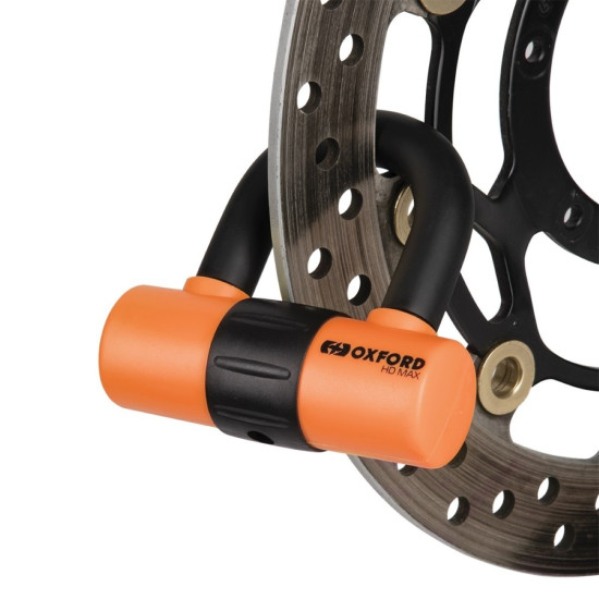 Oxford HD Max 14mm Disc Lock Orange £24.99 Security - SKU LK312 from RaceLeathers Motorcycle Clothing