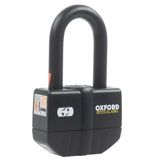 Oxford Boss Alarm 16mm Padlock Black £99.99 Security - SKU LK484 from RaceLeathers Motorcycle Clothing