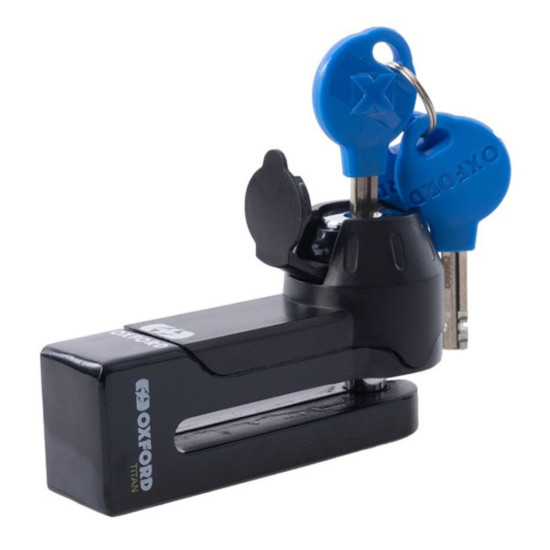 Oxford Titan 10mm Pin Disc Lock Black incl. Pouch