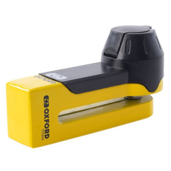 Oxford Titan 10mm Pin Disc Lock Yellow incl. Pouch