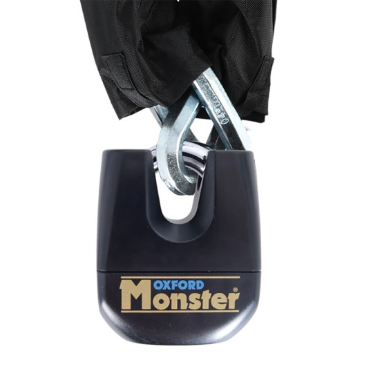 Oxford Monster 11mm Padlock Black - unpackaged BOM £54.99 Security - SKU OF31 from RaceLeathers Motorcycle Clothing