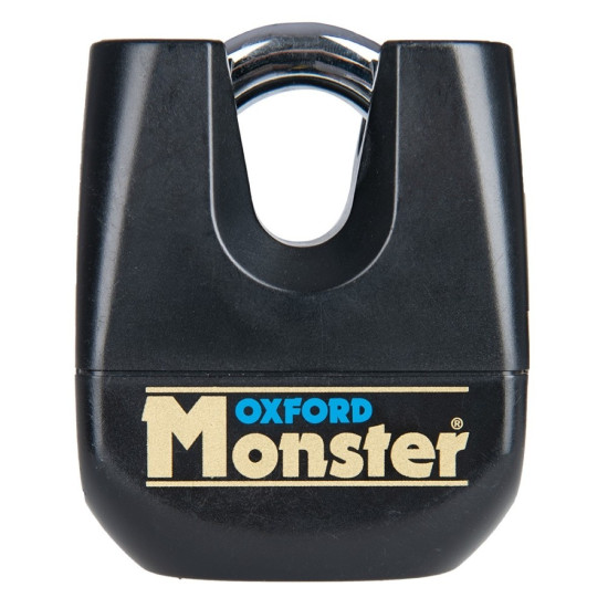 Oxford Monster 11mm Padlock Black - unpackaged BOM £54.99 Security - SKU OF31 from RaceLeathers Motorcycle Clothing