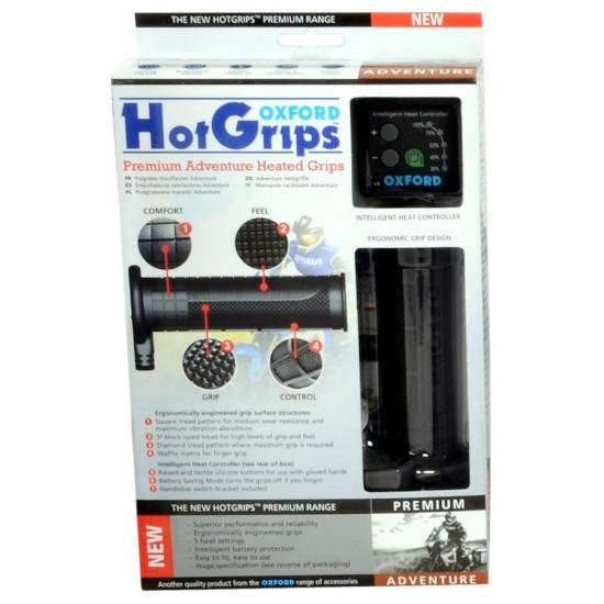 Oxford HotGrips Premium - Adventure £79.99 Heated Motorcycle Grips - SKU OF690 from RaceLeathers Motorcycle Clothing