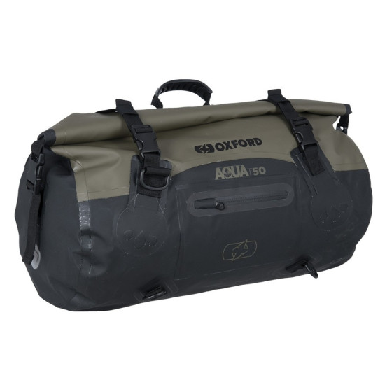 Oxford AQUA T-50 Roll Bag - Khaki/Black £79.99 Motorcycle Luggage - SKU OL402 from RaceLeathers Motorcycle Clothing
