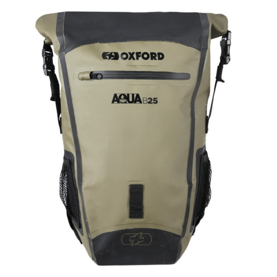 Oxford Aqua B-25 Hydro Backpack - Khaki/Black £79.99 Motorcycle Luggage - SKU OL406 from RaceLeathers Motorcycle Clothing