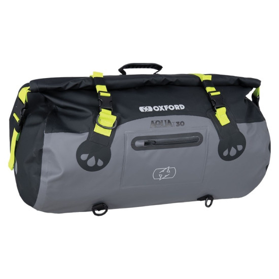 Oxford Aqua T-30 Roll Bag- Black/Grey/Fluo 