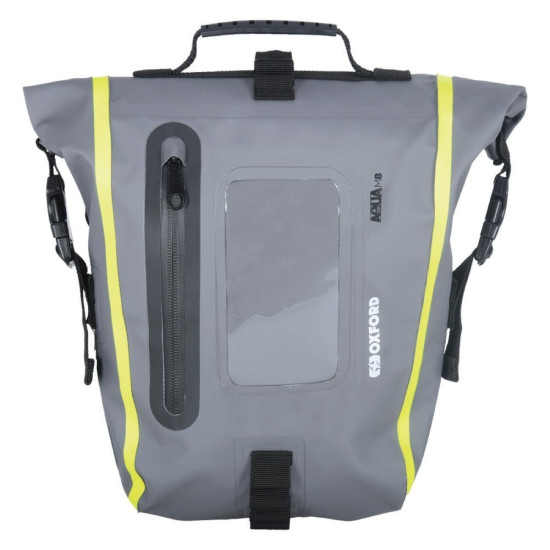 Oxford Aqua M8 Tank Bag Black/ Grey/ Fluo £59.99 Motorcycle Luggage - SKU OL464 from RaceLeathers Motorcycle Clothing