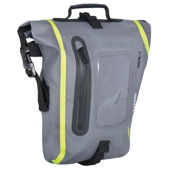 Oxford Aqua M8 Tank Bag Black/ Grey/ Fluo £59.99 Motorcycle Luggage - SKU OL464 from RaceLeathers Motorcycle Clothing