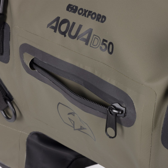 Oxford Aqua D-50 Duffle Bag Khaki / Black £99.99 Motorcycle Luggage - SKU OL707 from RaceLeathers Motorcycle Clothing