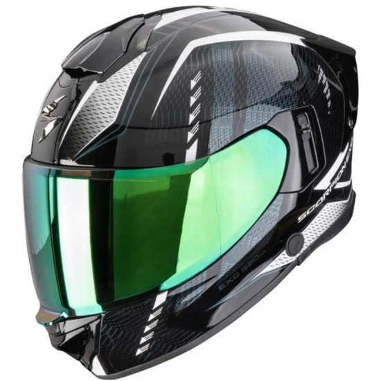 Scorpion Exo 530 Theras Black Cham White £214.99 Full Face Helmets - SKU 7501735293821XS from RaceLeathers Motorcycle Clothing