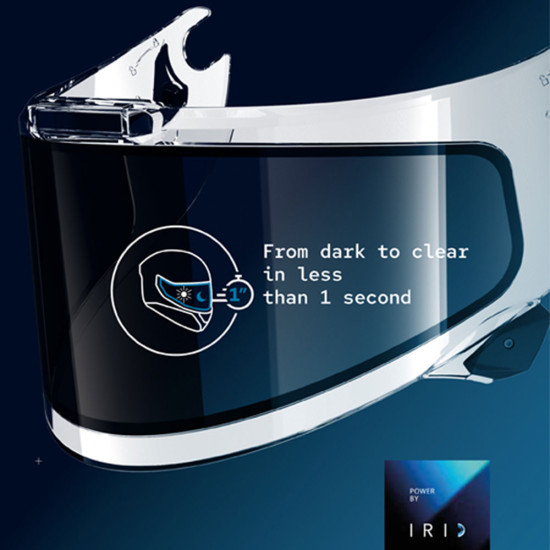 Shark Aeron Photochromic Visor Iridium Dark