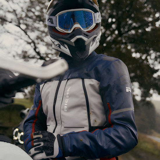 Richa Infinity 3 Adventure Jacket Blue Red £369.99 Mens Motorcycle Jackets - SKU 082/IN3A/BR/02 from RaceLeathers Motorcycle Clothing