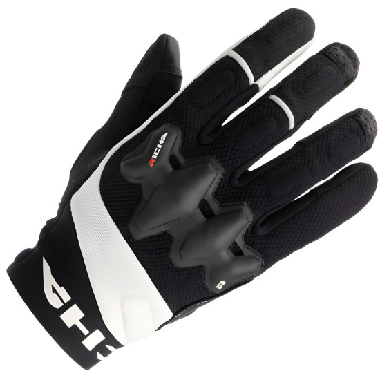 Richa Jetstream Gloves Black White £39.99 Mens Motorcycle Gloves - SKU 081/JETS/BW/02 from RaceLeathers Motorcycle Clothing