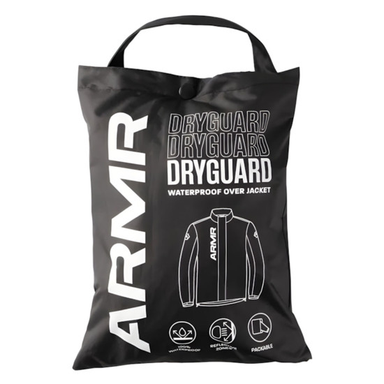ARMR Dryguard WP Waterproof Over Jacket Black £29.99 Waterproofs - SKU ARMT2611012XL from RaceLeathers Motorcycle Clothing