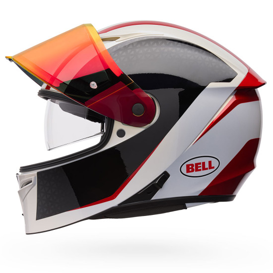 Bell Lithium MIPS Plus Blip White Black £289.99 Full Face Helmets - SKU 38127-058XS from RaceLeathers Motorcycle Clothing