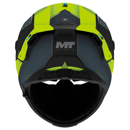 MT Thunder 4 R Wind Tunnel B3 Matt Black Fluo £159.99 Full Face Helmets - SKU M1375D50B3208 from RaceLeathers Motorcycle Clothing