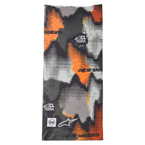 Alpinestars Buff Nazca Neck Tube Grey Camo Orange Fluo