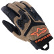 Alpinestars Manti Air Gloves Dark Khaki Black Orange Fluo