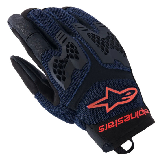 Alpinestars Manti Air Gloves Deep Blue Red Fluo Asphalt