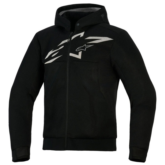 Alpinestars Chrome Superairflow Hoodie Black Dark Grey White £180.49 Mens Motorcycle Jackets - SKU 42002261023XL from RaceLeathers Motorcycle Clothing
