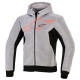 Alpinestars Chrome Superairflow Hoodie Black Mid Grey Red Fluo