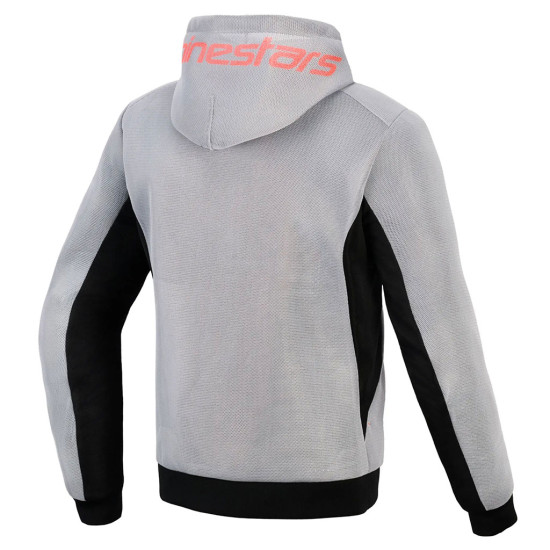 Alpinestars Chrome Superairflow Hoodie Black Mid Grey Red Fluo £180.49 Mens Motorcycle Jackets - SKU 420022611962XL from RaceLeathers Motorcycle Clothing