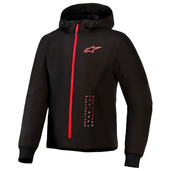 Alpinestars Radium Tech Hoodie Black Bright Red £180.49 Mens Motorcycle Jackets - SKU 420262413032XL from RaceLeathers Motorcycle Clothing