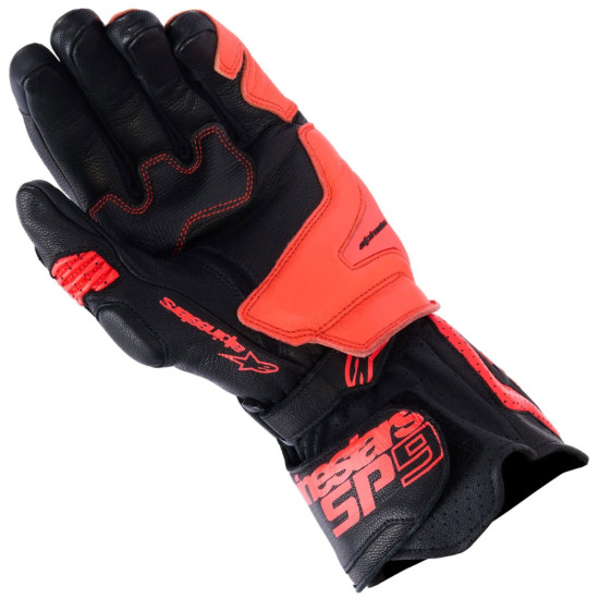 Alpinestars SP-9 Gloves Black Red Fluo