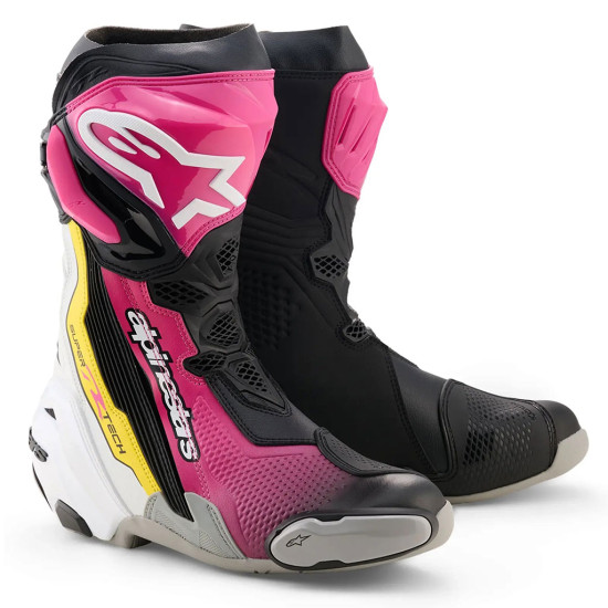 Alpinestars Supertech R Black Magenta White Yellow