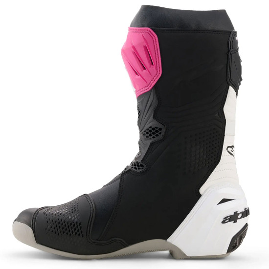 Alpinestars Supertech R Black Magenta White Yellow £531.99 Mens Motorcycle Racing Boots - SKU 2220021163441 from RaceLeathers Motorcycle Clothing