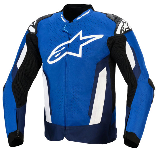 Alpinestars T-GP Air Jacket Bright Blue Navy White £275.49 Mens Motorcycle Jackets - SKU 330062673292XL from RaceLeathers Motorcycle Clothing