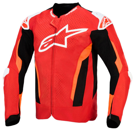 Alpinestars T-GP Air Jacket Bright Red Red Fluo Black £275.49 Mens Motorcycle Jackets - SKU 330062630972XL from RaceLeathers Motorcycle Clothing