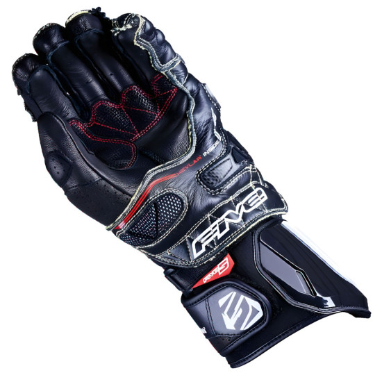 Five RFX Race Black White Gloves £449.99 Mens Motorcycle Gloves - SKU 300121010107XS from RaceLeathers Motorcycle Clothing