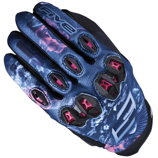 Five Stunt EVO 2 Flowers Blue Pink Ladies Gloves