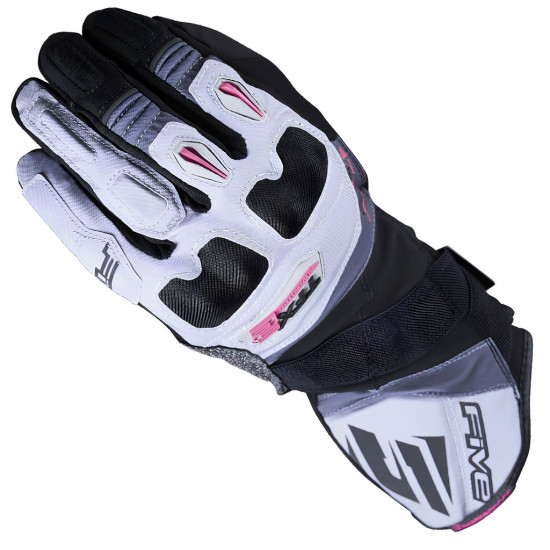 Five TFX-2 Ladies Grey Pink Gloves £109.99 Ladies Motorcycle Gloves - SKU 30230506TWGP1XS from RaceLeathers Motorcycle Clothing
