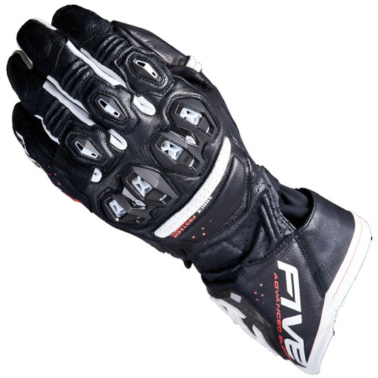 Five RFX-1 EVO Black White Gloves £259.99 Mens Motorcycle Gloves - SKU 30RAC01401907XS from RaceLeathers Motorcycle Clothing