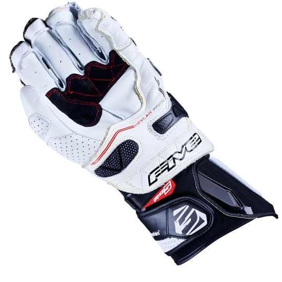 Five RFX Race Gloves Black White £449.99 Mens Motorcycle Gloves - SKU 300121014007XS from RaceLeathers Motorcycle Clothing