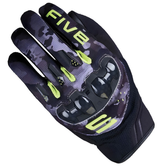 Five RSX Gloves Camo Black Fluo Yellow £59.99 Mens Motorcycle Gloves - SKU 30STR02201607XS from RaceLeathers Motorcycle Clothing