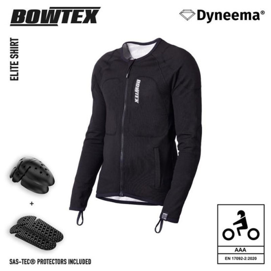 Bowtex Elite Mens V2 Black Armoured Shirt £370.00 Mens Motorcycle Jackets - SKU 39MELISHV2BK1XS from RaceLeathers Motorcycle Clothing