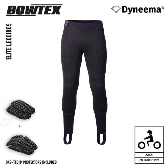 Bowtex Elite Mens V2 Black Armoured Leggings £299.99 Mens Motorcycle Trousers - SKU 39MELIV2BK1XS from RaceLeathers Motorcycle Clothing