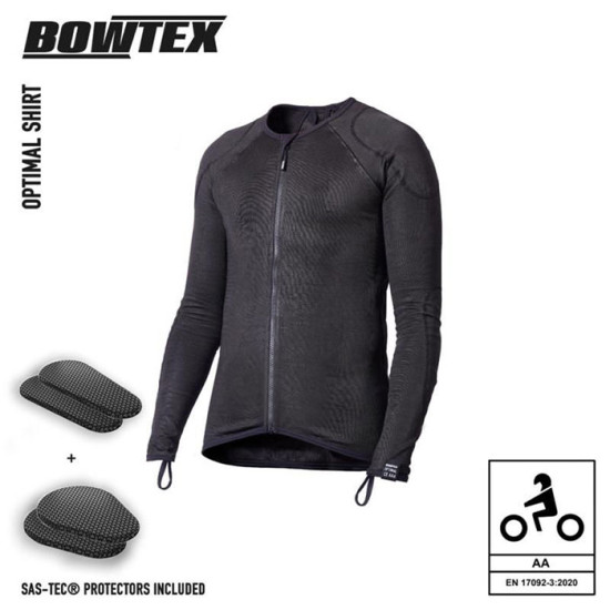 Bowtex Optimal Mens Black Shirt £250.00 Base Layers/Underwear - SKU 39MOPTISHBK1XS from RaceLeathers Motorcycle Clothing