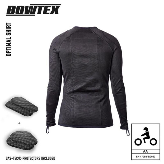 Bowtex Optimal Mens Black Shirt £250.00 Base Layers/Underwear - SKU 39MOPTISHBK1XS from RaceLeathers Motorcycle Clothing