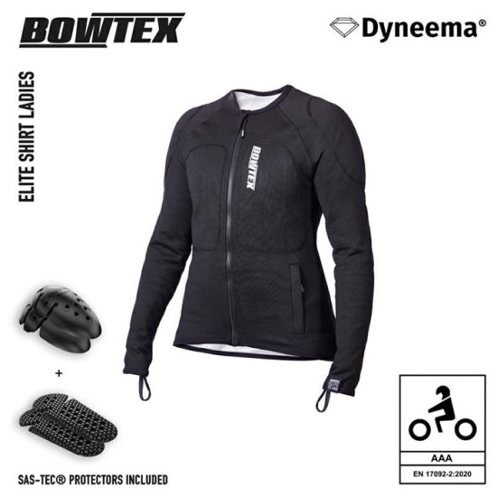 Bowtex Elite Ladies V2 Black Armoured Shirt £370.00 Ladies Motorcycle Jackets - SKU 39WELISHV2BK1XS from RaceLeathers Motorcycle Clothing