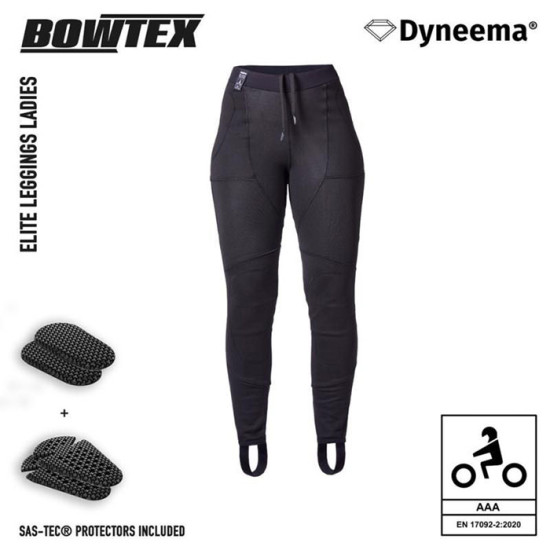 Bowtex Elite Ladies V2 Black Armoured Leggings £299.99 Ladies Motorcycle Trousers - SKU 39WELIV2BK1XS from RaceLeathers Motorcycle Clothing