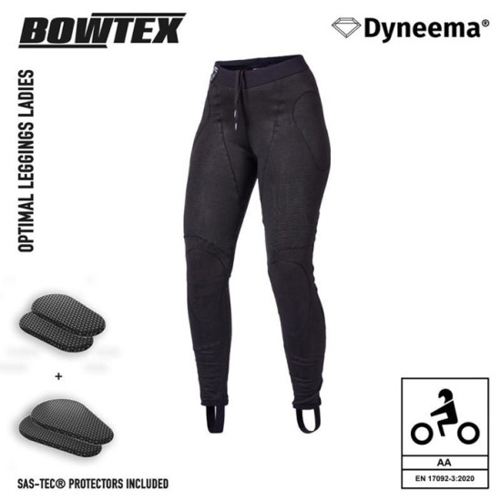 Bowtex Optimal Ladies Black Leggings £179.99 Base Layers/Underwear - SKU 39WOPTI32BK1XS from RaceLeathers Motorcycle Clothing